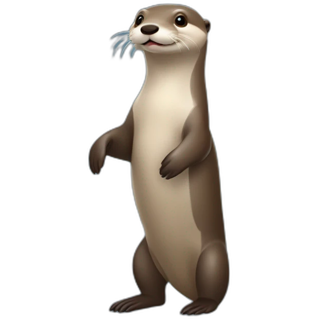 Loutre sur un dauphin emoji