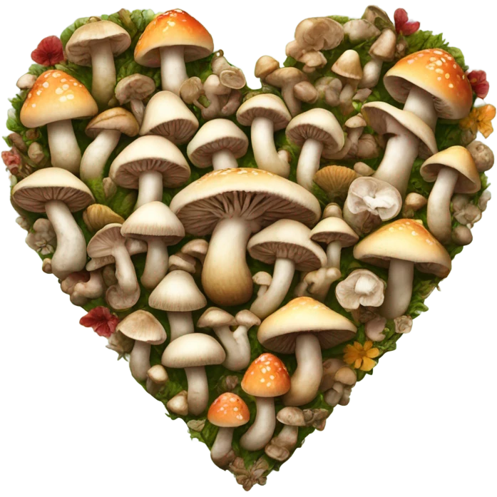 Mushroom heart emoji