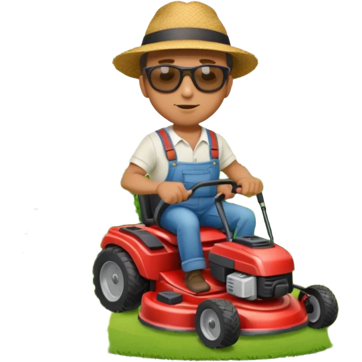 guy mowing a lawn emoji