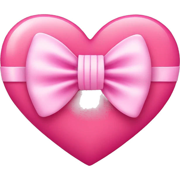 pink heart with bow on it emoji