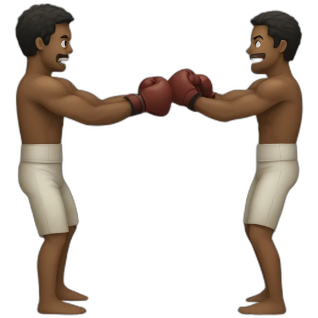 two people fight emoji