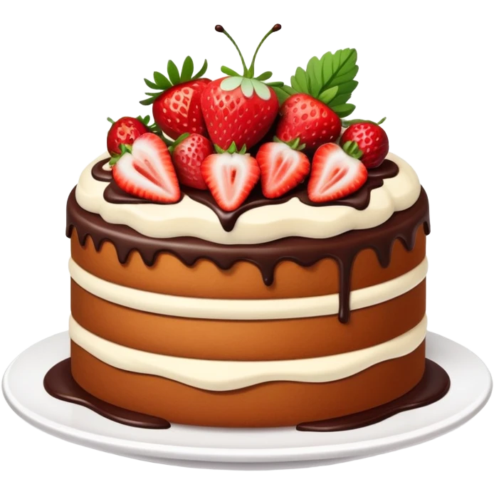 Quiero una torta con muchas fresas y chocolate emoji