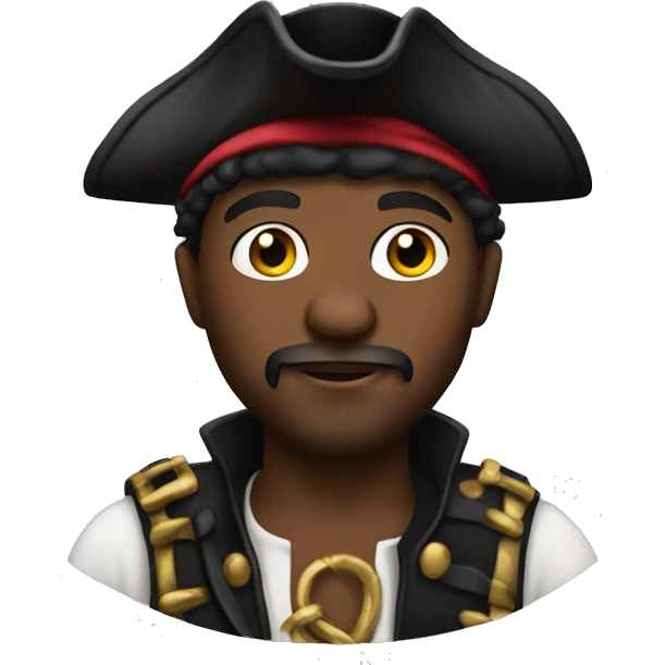 Black man pirate emoji