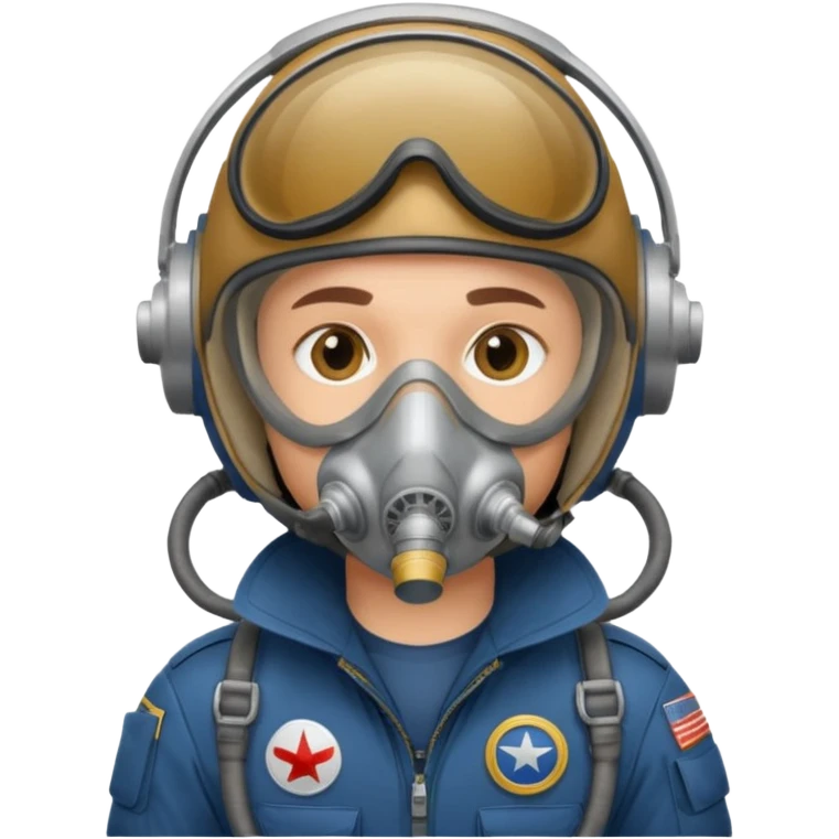 pilot with oxygen mask emoji