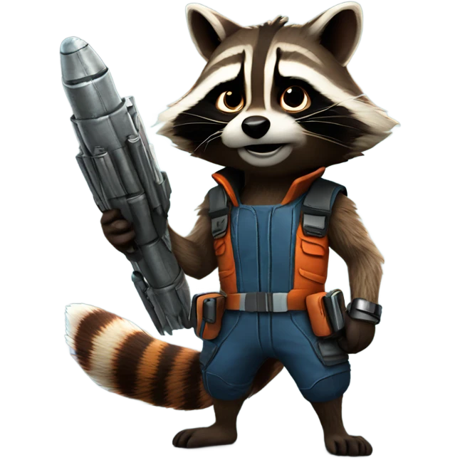 Rocket the raccoon emoji