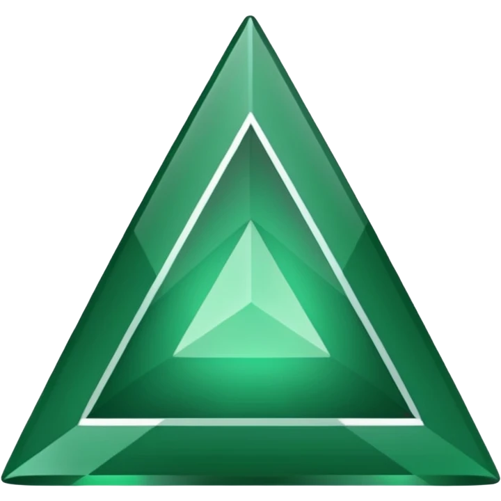 A green upside down triangle needs to face down emoji