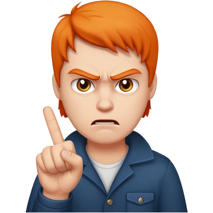 A sweet person giving the middle finger emoji
