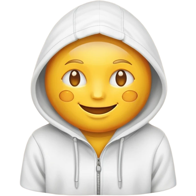 Sun wearing hoodie emoji