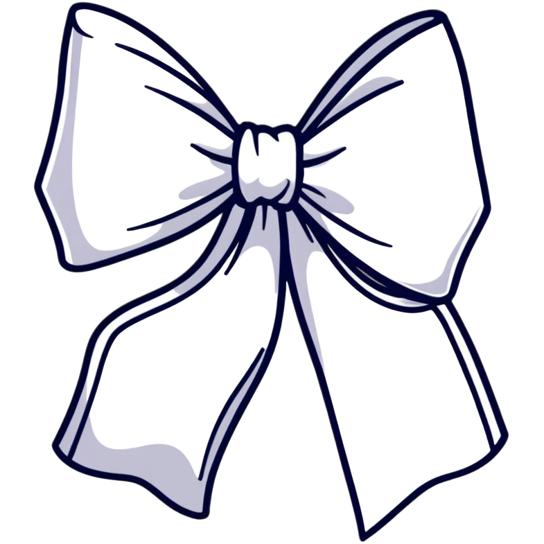 colorful ribbon hair bow emoji