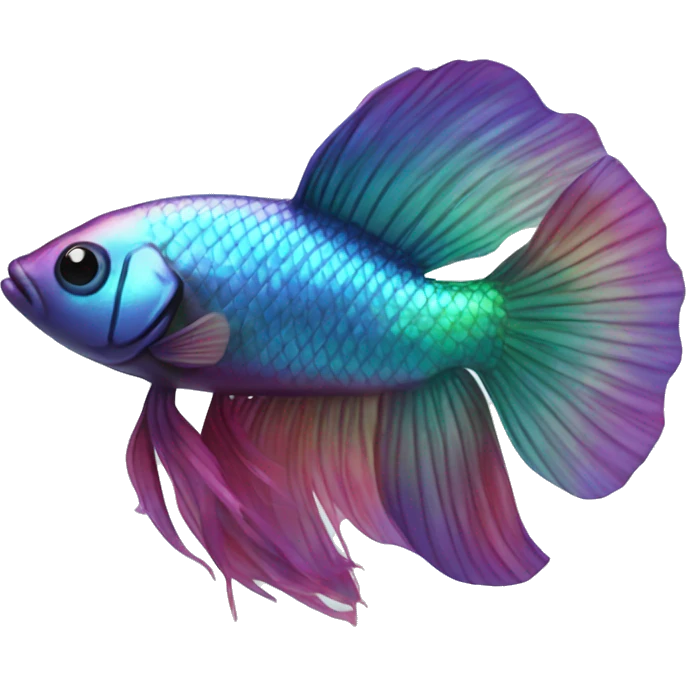 Iridescent beta fish emoji