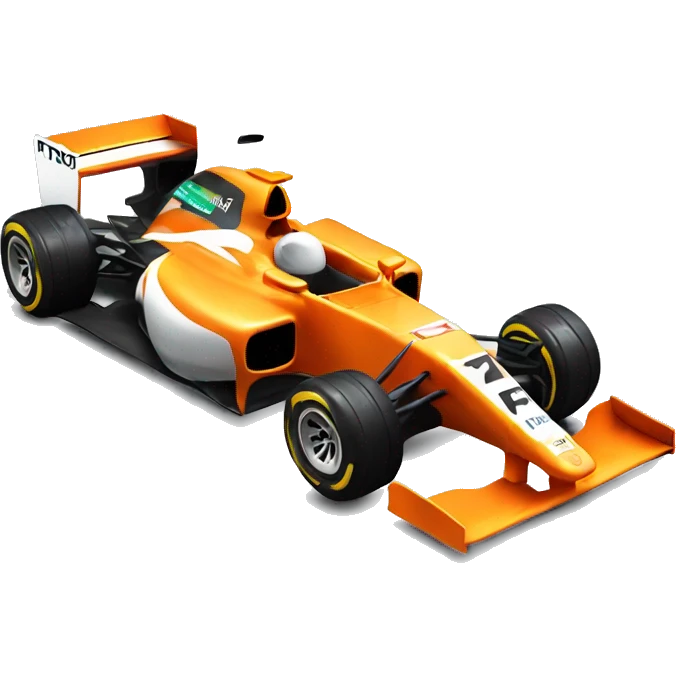 Orange formula one car emoji