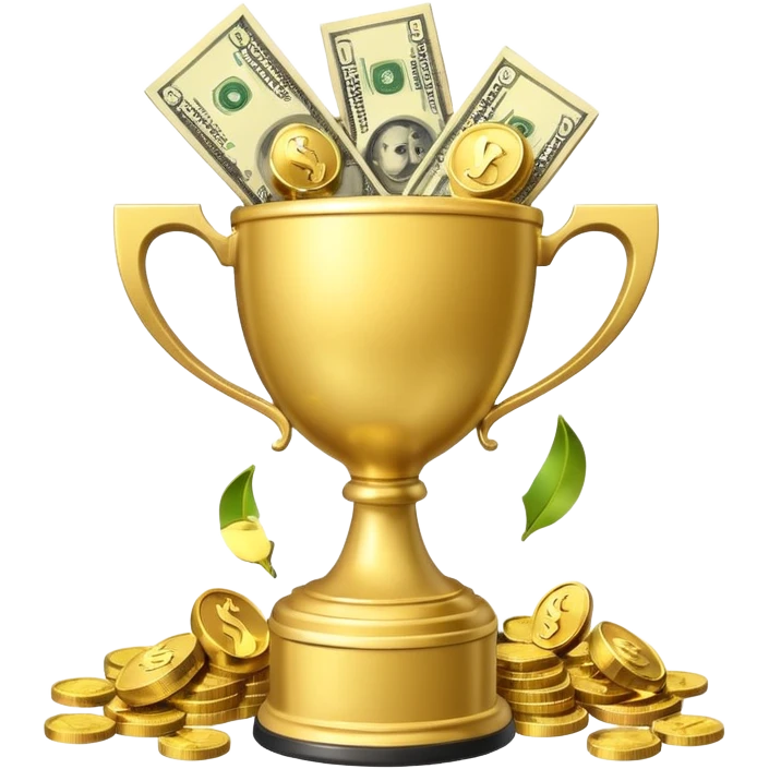 B trophy money themed emoji