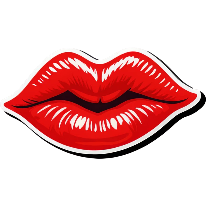 lips forming a kissing expression emoji