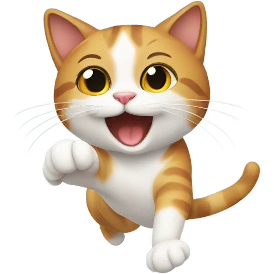 Cat doing flip emoji