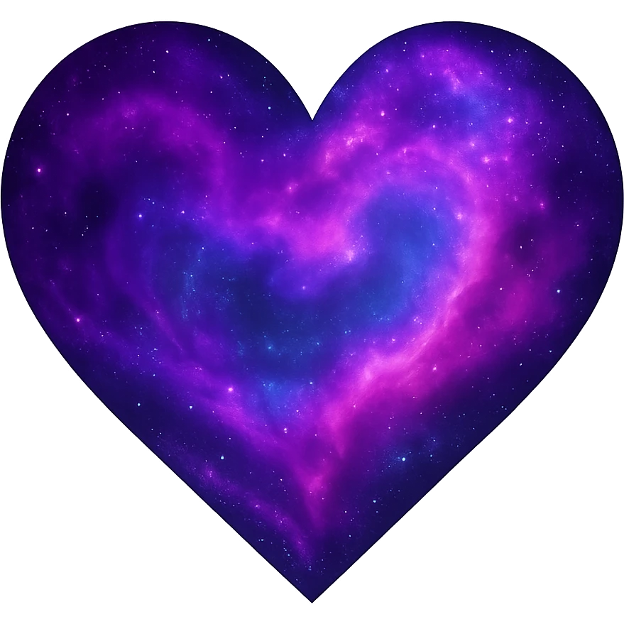 heart with a swirling cosmic dust pattern emoji