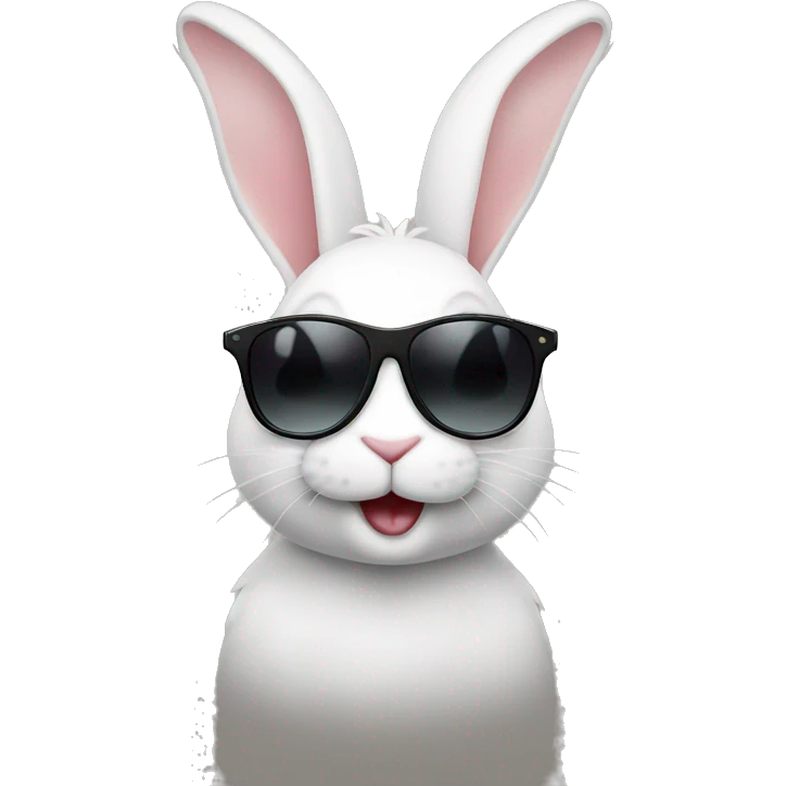 happy rabbit body sunglasses emoji
