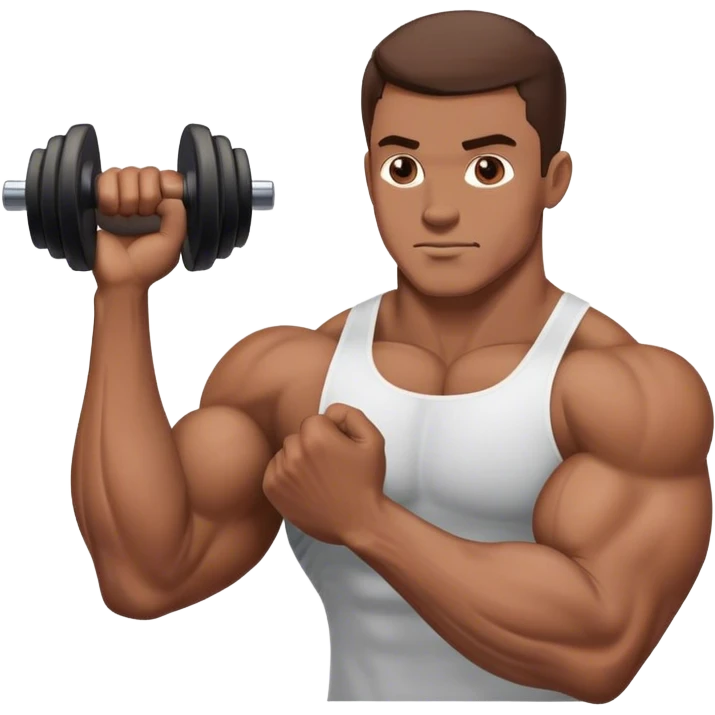 guy doing bicep curls emoji