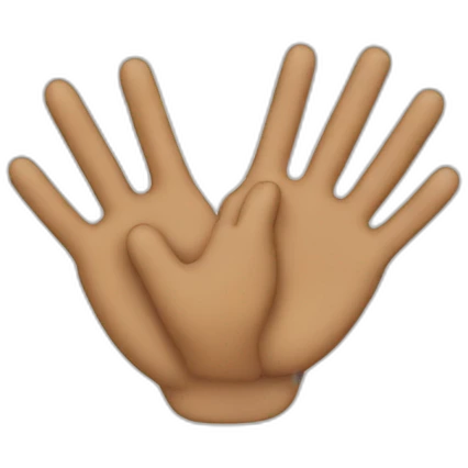 a double W with hands emoji