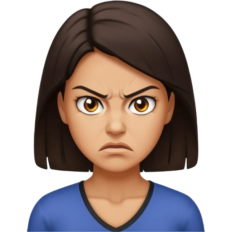 women angry hard emoji