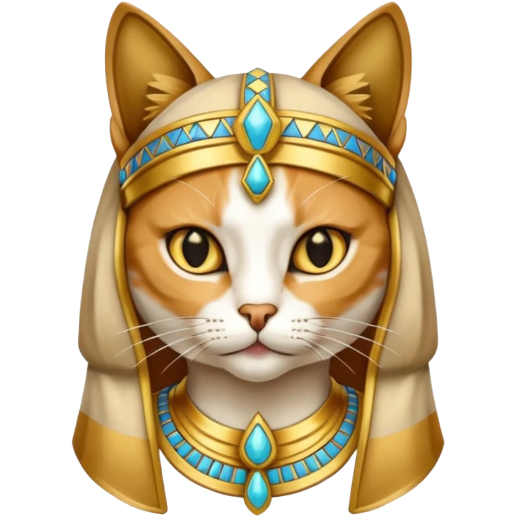 Egyptian Cats: Cat wearing pharaoh headdress









 emoji
