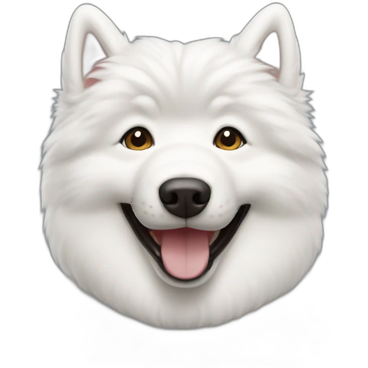 Samoyed smiling emoji