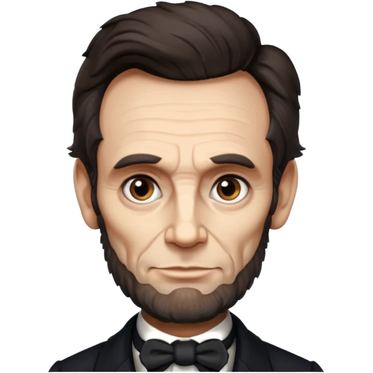 Abraham Lincoln with gray eyes emoji