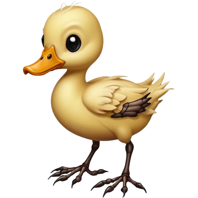 Zombie duckling with spider legs horror emoji