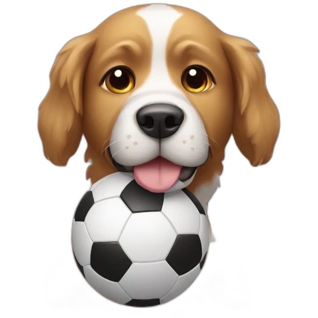 Dog soccer emoji