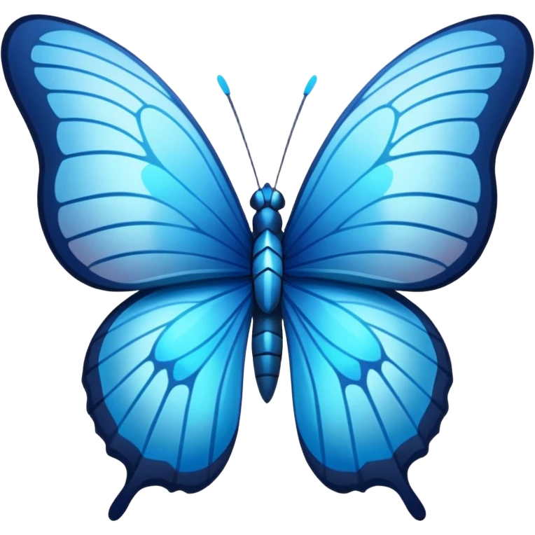 stylized blue butterfly, Detroit Become Human, emoji style emoji