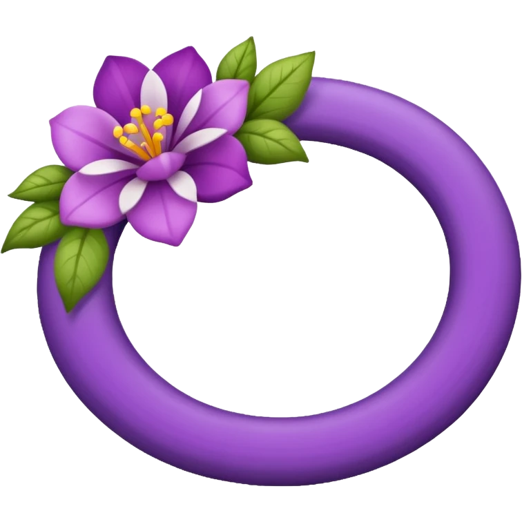 anel de casamento branco e roxo emoji