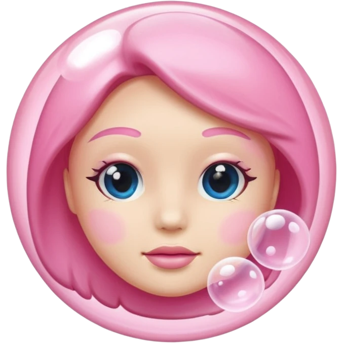 Pink bubble skin care emoji