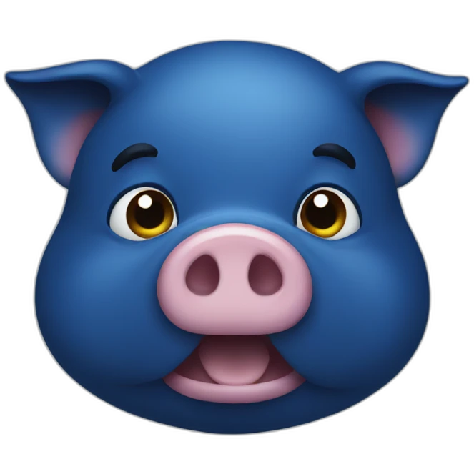 dark blue pig head emoji