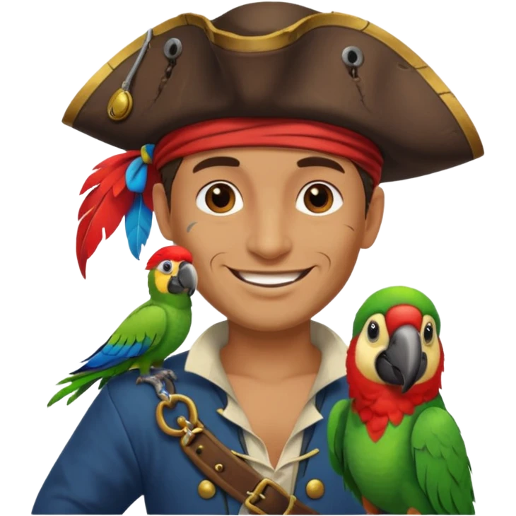 pirate and parrot emoji