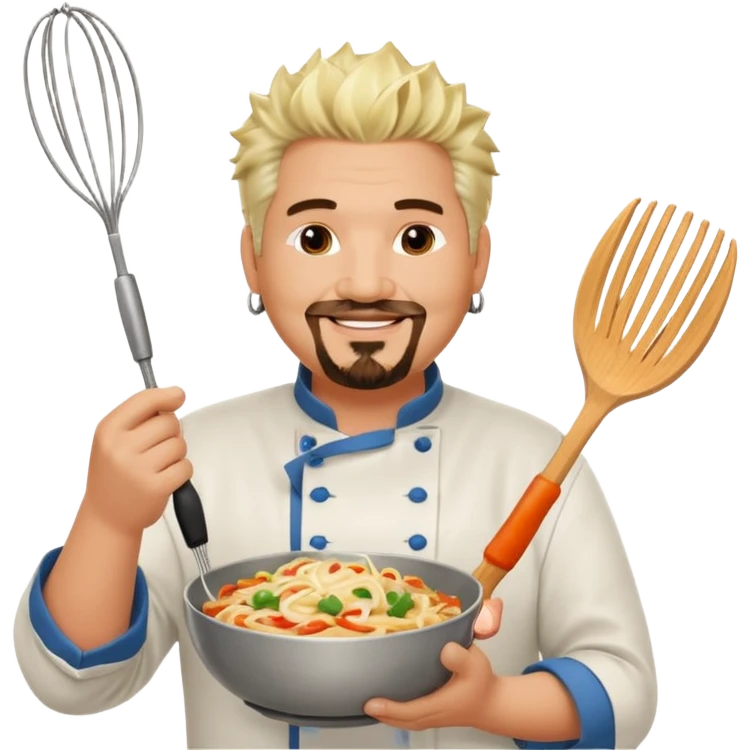 gut fieri chef holding whisk and bowl emoji