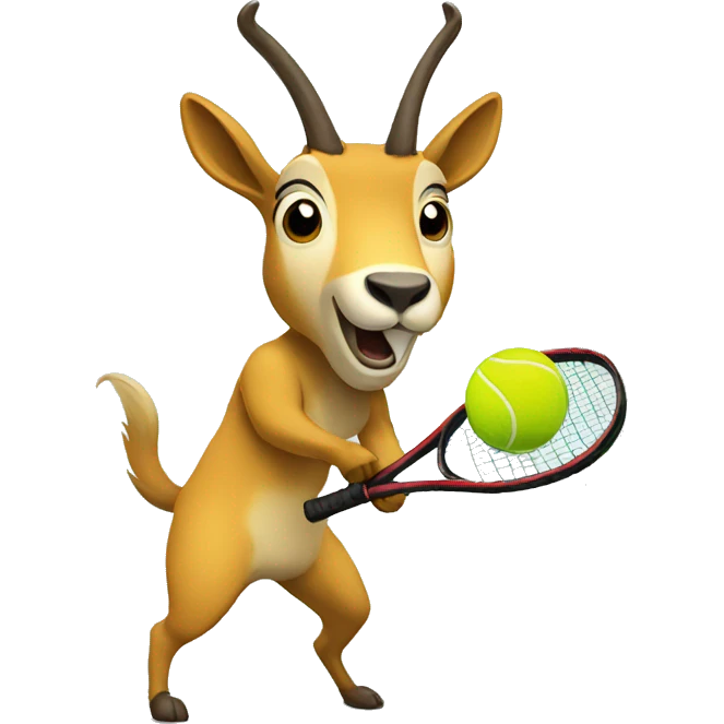 Chamois playing tennis emoji