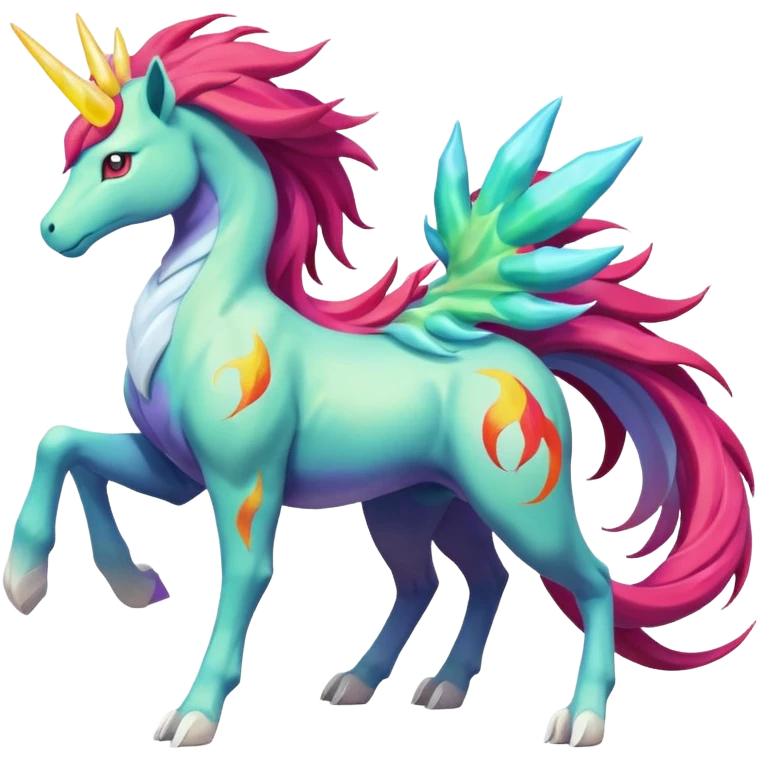 Suicune-Rapidash-Meganium-fusion (full body) emoji