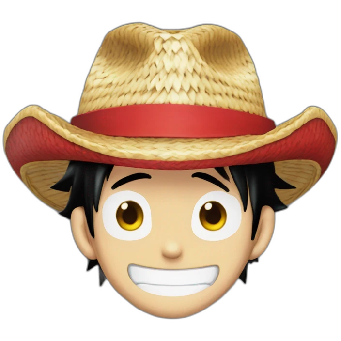 Monkey D Luffy’s straw hat with red band emoji