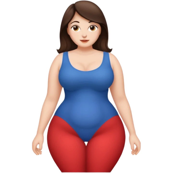 Brunette woman with massive bum emoji