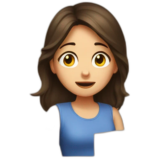 Brunette girl overwhelmed by boxes emoji