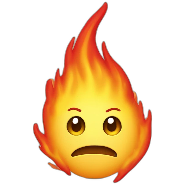 Coeur avec une flamme emoji
