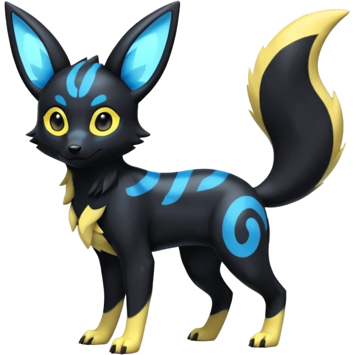 Umbreon-Zeraora-Fakémon-hybrid-creature (full body)  emoji