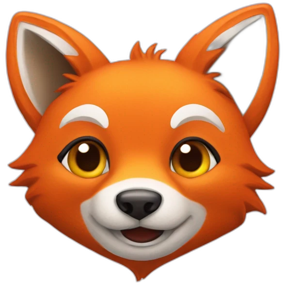 un renard qui fais un coeur emoji