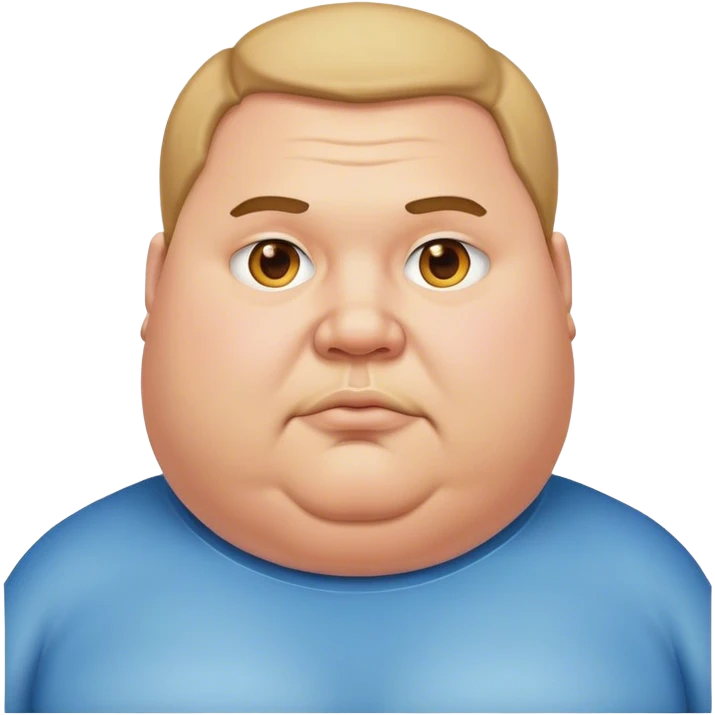fat man with middle part emoji