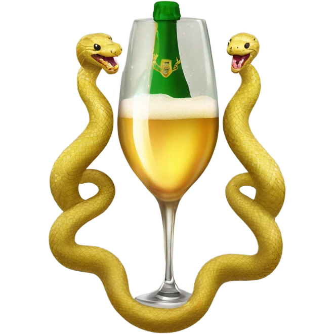 Coat of arms of the snake new year 2025 champagne emoji