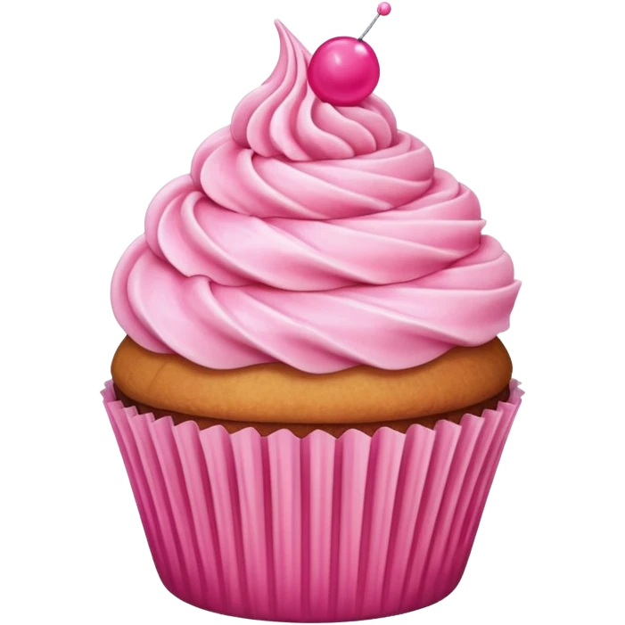 Cupcake with pink icing emoji
