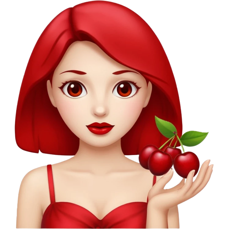 Makea woman with big cherries emoji