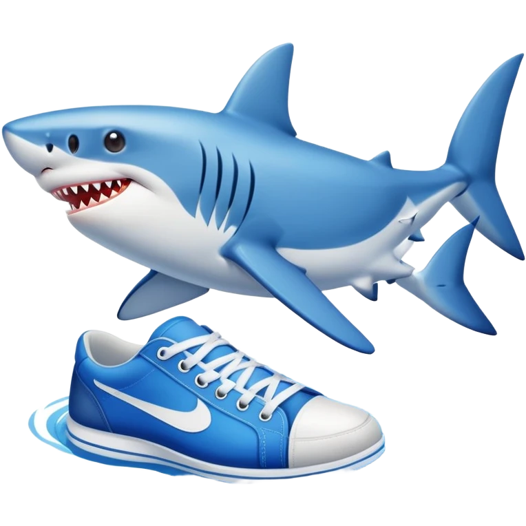 Tiburon con tenis emoji