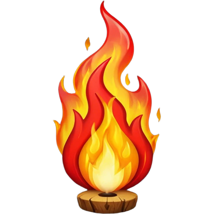 A crackling small red flame emoji