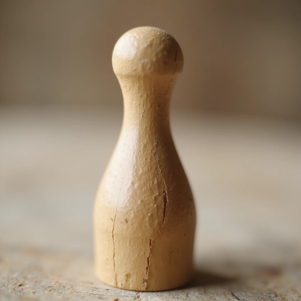 a simple wooden peg, realistic style emoji