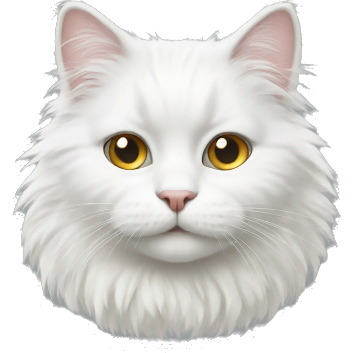 White fluffy cat emoji